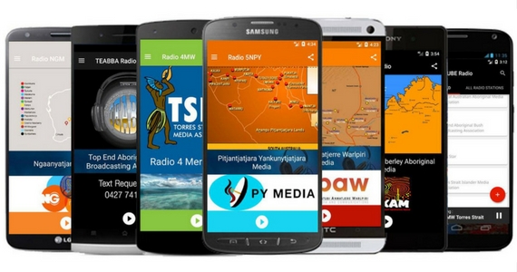 Various screenshots of Indigitube app presented on a Smartphone.