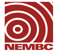 A square tile featuring red text that reads NEMBC and the red circular logo for the National Ethnic Multicultural Broadcaster's Council