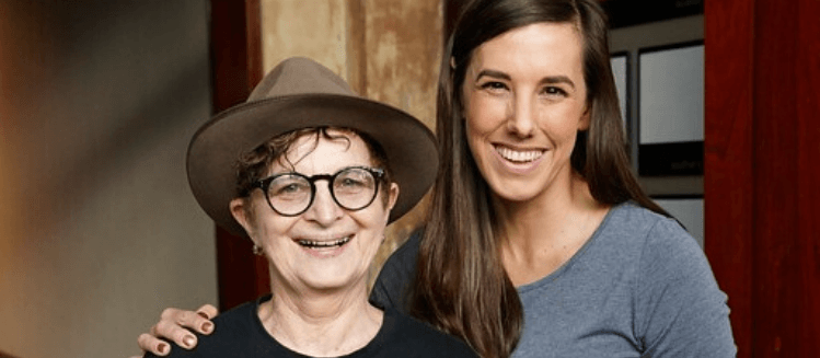 Bronwyn Mehan and Ella Watson-Russell standing side-by-side smiling