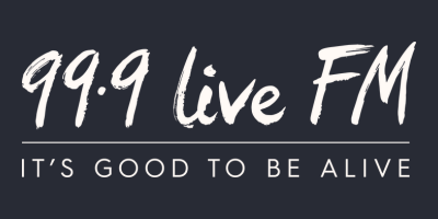 99.9 Live FM logo It's good to be alive