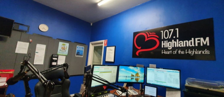 The inside of a radio station studio