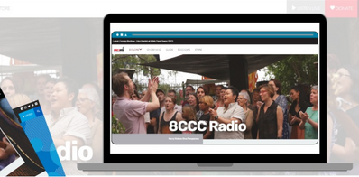 Screen shot of station website