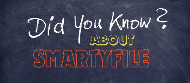 Chalk text on a blackboard that reads Did you know about smartyfiles